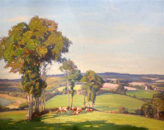 Augustus William Enness (1876-1948) Cattle in an open landscape 25 x 30in.